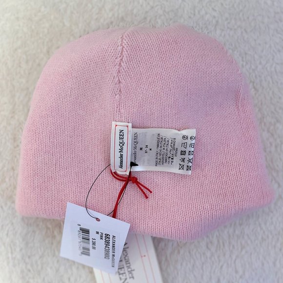 Alexander McQueen Beanie Pink Pompom Wool & Cashmere main image 2